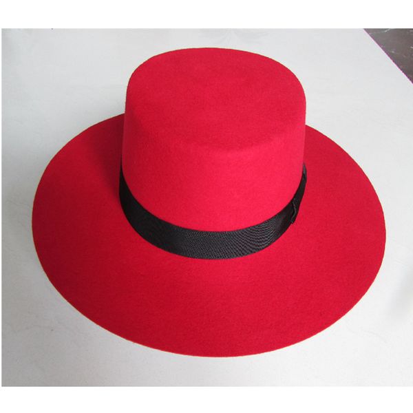 wide brim hats red hat 100%wool felt flat cap 3 color british retro fashion noble fedoras for women elegant wool fedora, Blue;gray
wide brim hats red hat 100%wool felt flat cap 3 color british retro fashion noble fedoras for women elegant wool fedora, Blue;gray
