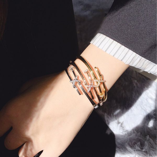 stainless steel nail bracelet inlay diamond screw nail cuff bracelet women mentenperament r jewelry for women, Golden;silver
stainless steel nail bracelet inlay diamond screw nail cuff bracelet women mentenperament r jewelry for women, Golden;silver
