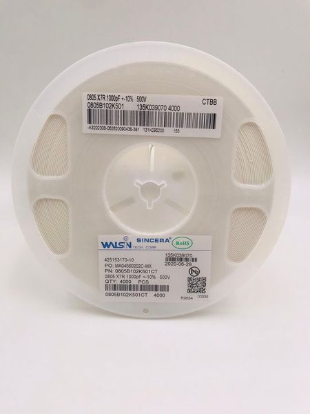 smd local multilayer ceramic capacitor rc airplanes fixed capacitor promise x7r 500v volta 102k +-10% operating temperature 1000pf 0805
smd local multilayer ceramic capacitor rc airplanes fixed capacitor promise x7r 500v volta 102k +-10% operating temperature 1000pf 0805