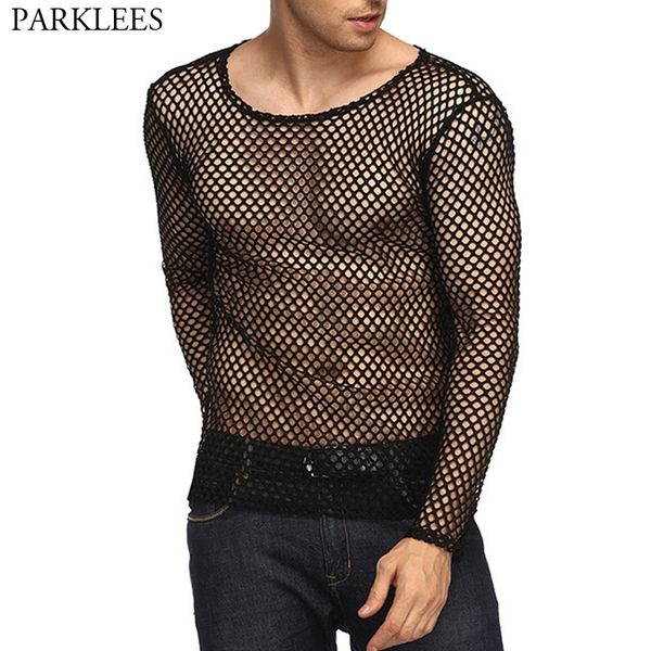 mens transparent mesh t shirt 2019 new see through fishnet long sleeve muscle undershirts nightclub party perform tees, White;black
mens transparent mesh t shirt 2019 new see through fishnet long sleeve muscle undershirts nightclub party perform tees, White;black