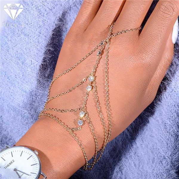 link, chain win-b fashion fatima finger ring hand harness slave bangle copper cubic zirconia women multi punk bangles, Black
link, chain win-b fashion fatima finger ring hand harness slave bangle copper cubic zirconia women multi punk bangles, Black