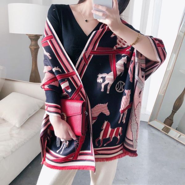horse fashion cashmere women scarf winter warm shawl and wraps long female foulard head scarves 190*70cm, Blue;gray
horse fashion cashmere women scarf winter warm shawl and wraps long female foulard head scarves 190*70cm, Blue;gray