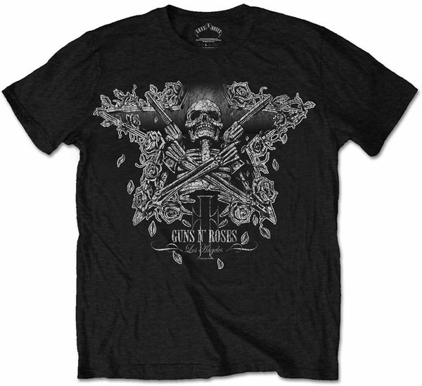 guns n roses skeleton guns los angeles t-shirt official merchandise