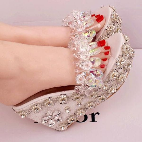 slippers 2021 mountain crystal straw bottom wedges high heel platform handwork rhinestone women summer open the toe sandals, Black
slippers 2021 mountain crystal straw bottom wedges high heel platform handwork rhinestone women summer open the toe sandals, Black