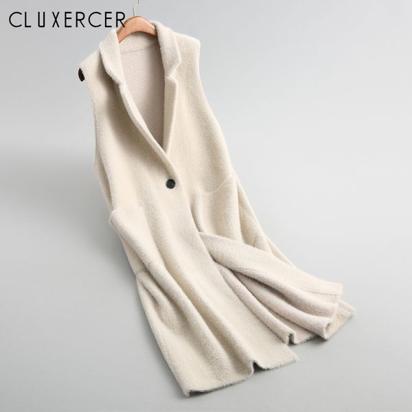 women's vests 2021 arrival long winter vest fashion elegant korea style knitted solid sleeveless jacket casual thick warm for women, Black;white
women's vests 2021 arrival long winter vest fashion elegant korea style knitted solid sleeveless jacket casual thick warm for women, Black;white