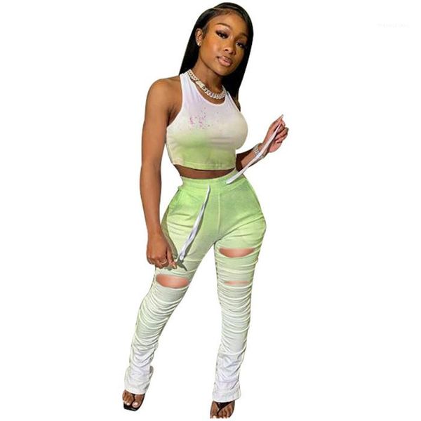 long pants tracksuits casual print womens sports suits pencil pants slim women 2pcs suits sleeveless fold hole womens, White
long pants tracksuits casual print womens sports suits pencil pants slim women 2pcs suits sleeveless fold hole womens, White