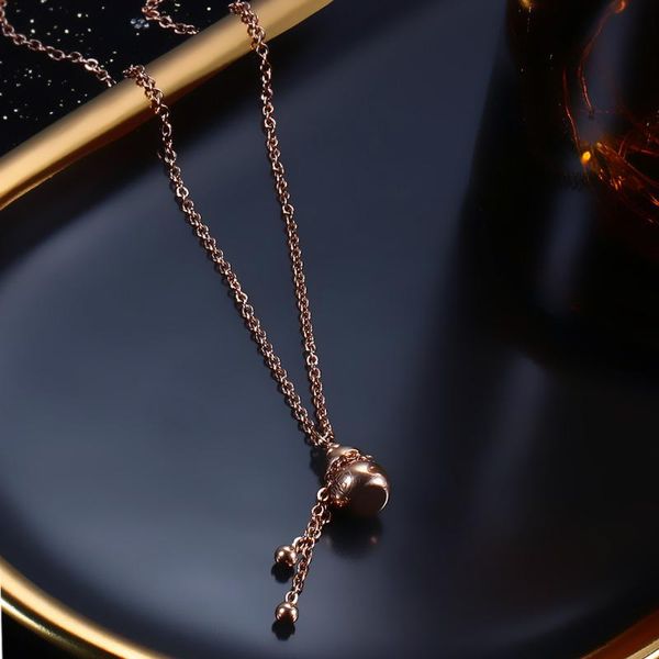 korean rose gold titanium steel gourd necklace female wild fashion small lucky bag pendant clavicle chain jewelry, Silver
korean rose gold titanium steel gourd necklace female wild fashion small lucky bag pendant clavicle chain jewelry, Silver