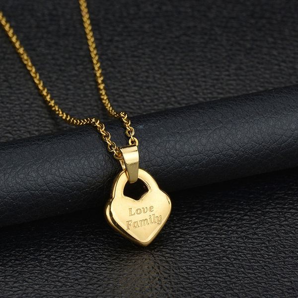 pendant necklaces simple style love stainless steel carving lovefamily gold necklace heart for women jewelry gift men, Silver
pendant necklaces simple style love stainless steel carving lovefamily gold necklace heart for women jewelry gift men, Silver