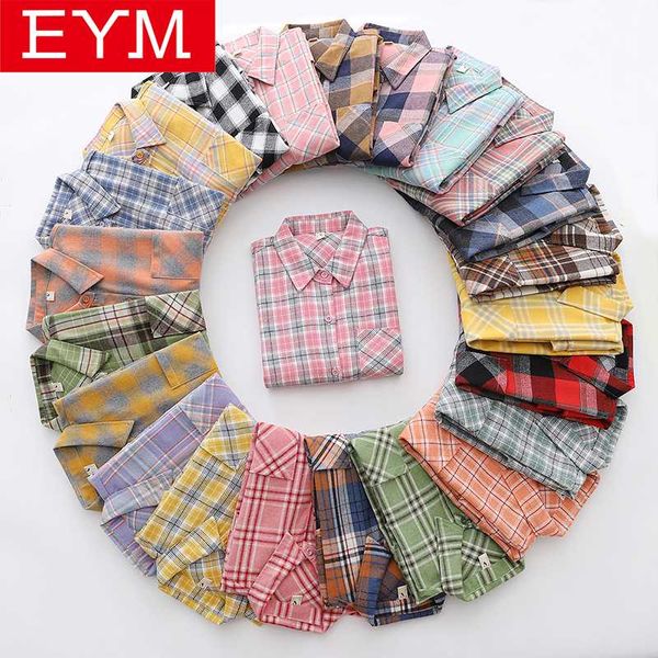 women's blouses & shirts 2021 autumn womens plaid shirt excellent quality loose fresh casual design female long sleeve lady clothes, White
women's blouses & shirts 2021 autumn womens plaid shirt excellent quality loose fresh casual design female long sleeve lady clothes, White