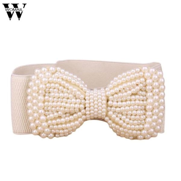 belts fashion women bowknot stretch elastic wide belt simulated pearl waistband black khaki, Black;brown
belts fashion women bowknot stretch elastic wide belt simulated pearl waistband black khaki, Black;brown