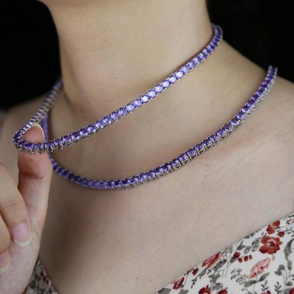 2020 new trendy iced out chic purple necklace mirco pave 5a cubic zirconia cz tennis chain fancy women jewelry chocker necklace, Golden;silver
2020 new trendy iced out chic purple necklace mirco pave 5a cubic zirconia cz tennis chain fancy women jewelry chocker necklace, Golden;silver