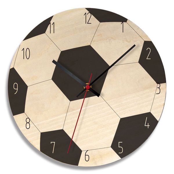 football creative wall clock,frameless round wooden clock with five choices
football creative wall clock,frameless round wooden clock with five choices
