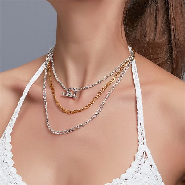 10pcs/lot european ot buckle pendant necklaces multi layers clavicle chains punk style silver alloy chokers necklace jewelry
10pcs/lot european ot buckle pendant necklaces multi layers clavicle chains punk style silver alloy chokers necklace jewelry