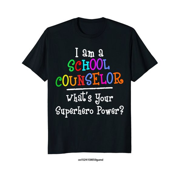 funny men t shirt women novelty tshirt i am a school counselor what's your superhero power tshirt t-shirt