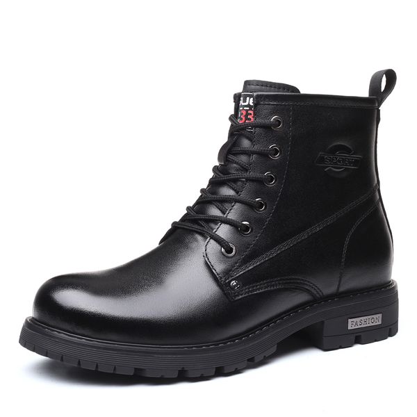 mens leisure warm plush winter boots cow leather tooling shoes outdoors platform high boot lace-up snow bota zapato, Black
mens leisure warm plush winter boots cow leather tooling shoes outdoors platform high boot lace-up snow bota zapato, Black