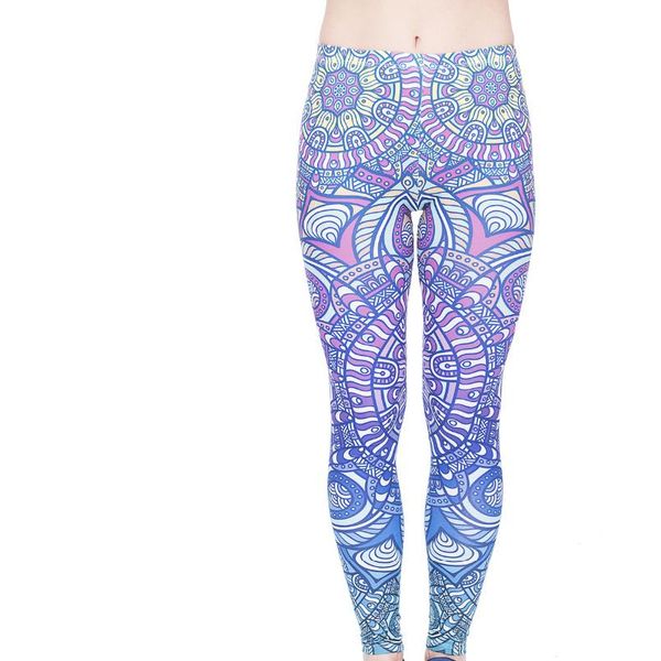 women legging mandala blue ombre printing fashion bottoms high waist fitness leggings stretch pants for womens, Black
women legging mandala blue ombre printing fashion bottoms high waist fitness leggings stretch pants for womens, Black
