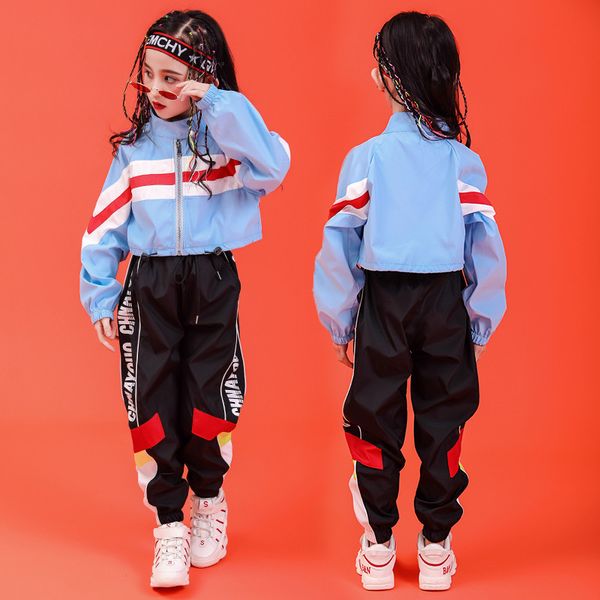jacket coat for girls girl hip hop clothing stand collar jazz dance costume set dancing clothes wear, Blue;gray
jacket coat for girls girl hip hop clothing stand collar jazz dance costume set dancing clothes wear, Blue;gray