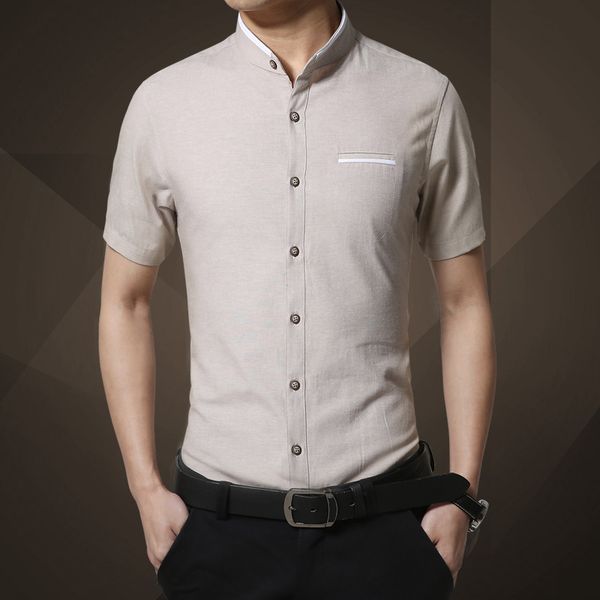 men's shirt fashion new brand men stand collar slim fit shirts male soft comfortable short sleeve casual shirt plus size 4xl 5xl, White;black
men's shirt fashion new brand men stand collar slim fit shirts male soft comfortable short sleeve casual shirt plus size 4xl 5xl, White;black