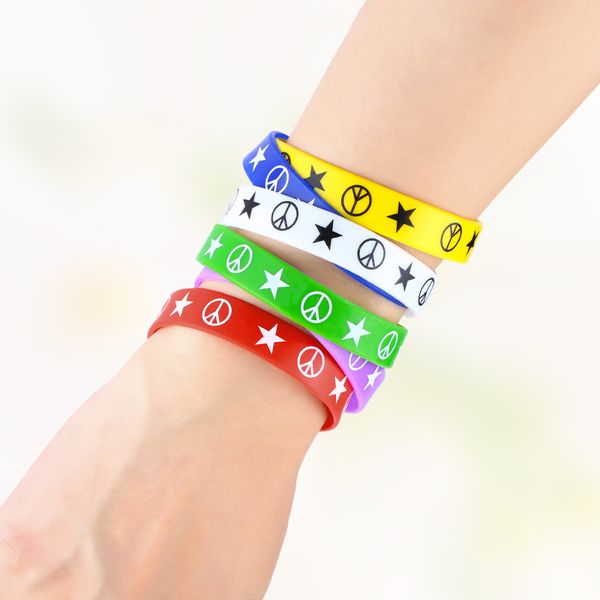 charm bracelets star silicone sport wristband for aduit trendy jewerly band sports 10pcs mix colors brta73, Golden;silver
charm bracelets star silicone sport wristband for aduit trendy jewerly band sports 10pcs mix colors brta73, Golden;silver