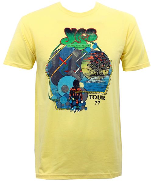 authentic yes tour 77 slim-fit t-shirt yellow s m l xl 2xl new 841846107375 
authentic yes tour 77 slim-fit t-shirt yellow s m l xl 2xl new 841846107375