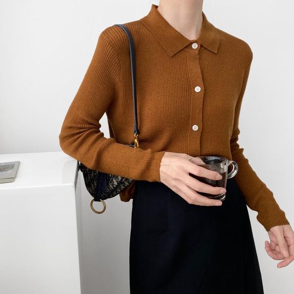 mooirue autumn women 's knitted cardigan 2020 autumn new short long sleeve lapel sweater women's solid color slim cardigan, White
mooirue autumn women 's knitted cardigan 2020 autumn new short long sleeve lapel sweater women's solid color slim cardigan, White