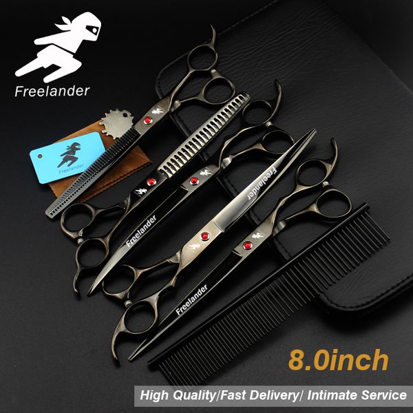 8 inch pet hairdressing scissors set dog hair scissors set black of four hair thinning
8 inch pet hairdressing scissors set dog hair scissors set black of four hair thinning