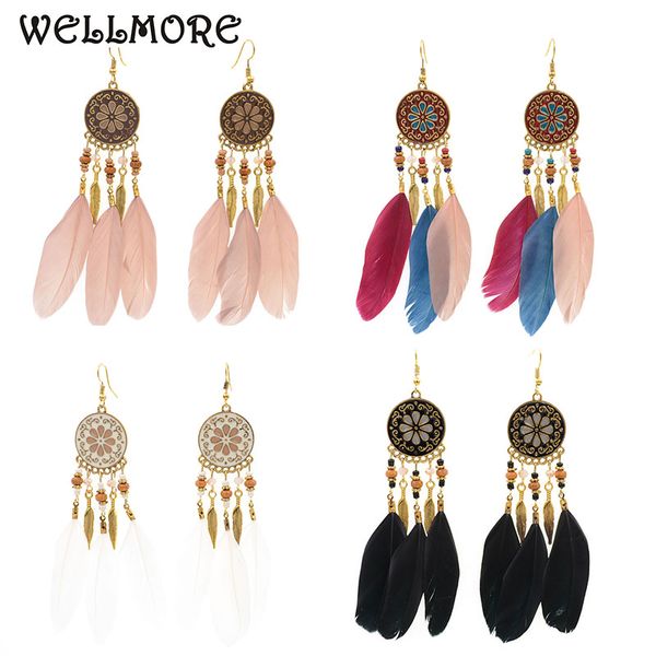 wellmore vintage feather dangle drop earrings for women wedding jewelry fashion alloy statement earrings wholesale drop shipping, Silver
wellmore vintage feather dangle drop earrings for women wedding jewelry fashion alloy statement earrings wholesale drop shipping, Silver