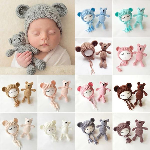 11 wool knitted hat + bear dolls / set for newborn pgraphy props baby girl p shoot accessories fotografia pshoot cap, Yellow
11 wool knitted hat + bear dolls / set for newborn pgraphy props baby girl p shoot accessories fotografia pshoot cap, Yellow