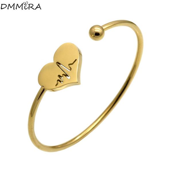 fashion women color gold hearts stainless steel like electrocardiogram hearts cuff bracelets jewelry for girls friend, Black
fashion women color gold hearts stainless steel like electrocardiogram hearts cuff bracelets jewelry for girls friend, Black
