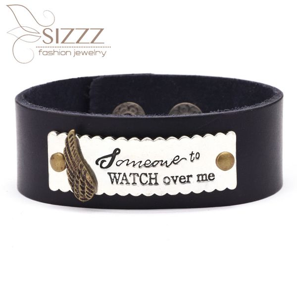charm bracelets 2021 punk alloy english wide leather bracelet&bangles for women/men, Golden;silver
charm bracelets 2021 punk alloy english wide leather bracelet&bangles for women/men, Golden;silver
