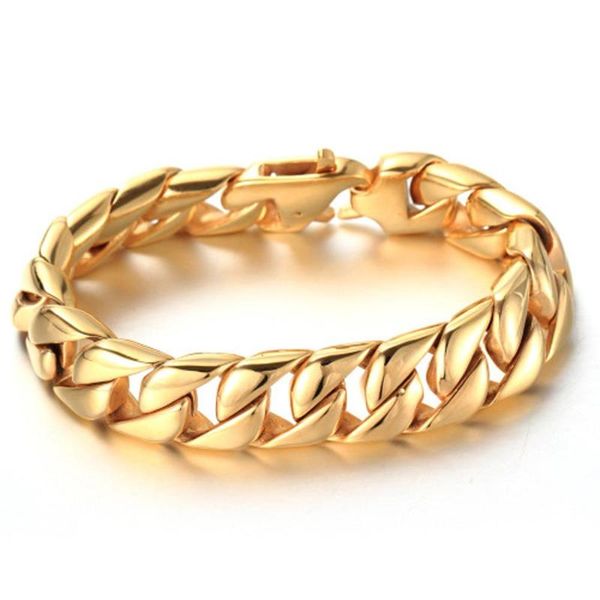 fashion jewelry large 316l stainless steel jewelry gold miami cuban curb chain bracelet bangle heavy huge 15mm mens, Black
fashion jewelry large 316l stainless steel jewelry gold miami cuban curb chain bracelet bangle heavy huge 15mm mens, Black