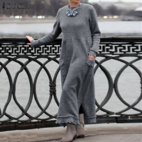 casual dresses women lace patchwork sundress zanzea autumn sweatshirts dress vintage solid long sleeve maxi vestidos female tunic robe, Black;gray
casual dresses women lace patchwork sundress zanzea autumn sweatshirts dress vintage solid long sleeve maxi vestidos female tunic robe, Black;gray