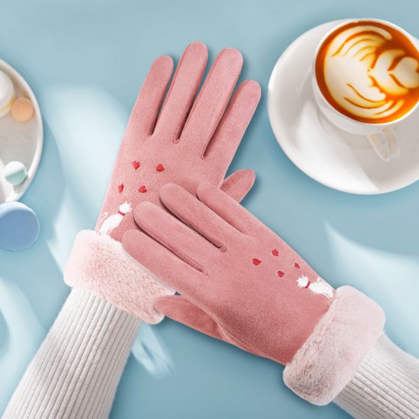 2020 winter female gloves solid cashmere warm touch screen mittens embroidery cute cat fashion windproof outdoor gloves, Blue;gray
2020 winter female gloves solid cashmere warm touch screen mittens embroidery cute cat fashion windproof outdoor gloves, Blue;gray