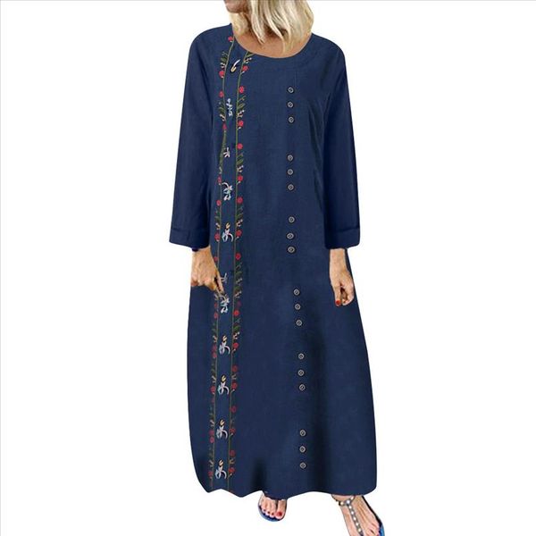 women daily dress winter plus size casual loose long sleeve dresses floral embroidery long maxi dress autumn casual dress 806, Black;gray
women daily dress winter plus size casual loose long sleeve dresses floral embroidery long maxi dress autumn casual dress 806, Black;gray