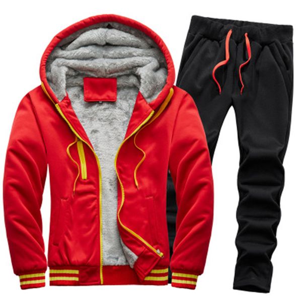 man fleece cardigan suits fashion trend thicken zipper hooded coat long pants two piece sets designer male casual loose sports tracksuits, Gray
man fleece cardigan suits fashion trend thicken zipper hooded coat long pants two piece sets designer male casual loose sports tracksuits, Gray