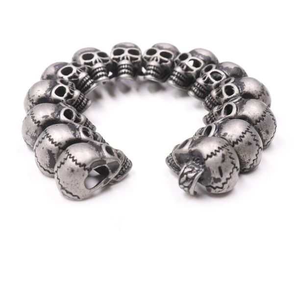 charm bracelets punk long skull for men 316l stainless steel shiny link chain male gothic jewelry, Golden;silver
charm bracelets punk long skull for men 316l stainless steel shiny link chain male gothic jewelry, Golden;silver