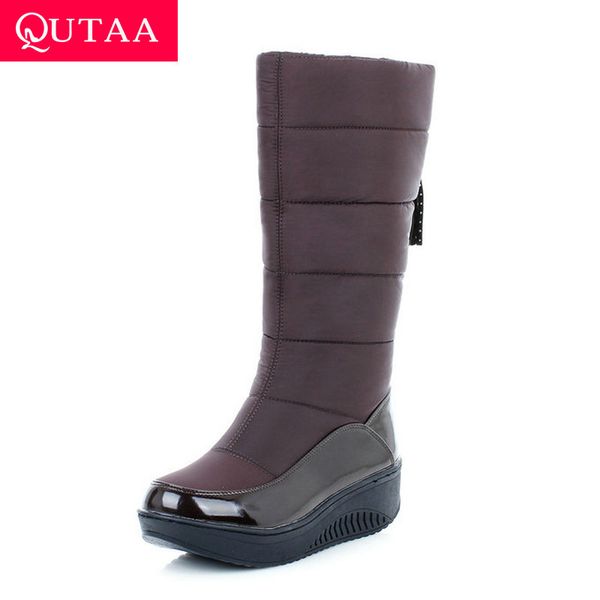 qutaa 2020 height increasing snow boots warm fur platform elegant women elastic elegant round toe mid calf boots size 35-43, Black
qutaa 2020 height increasing snow boots warm fur platform elegant women elastic elegant round toe mid calf boots size 35-43, Black