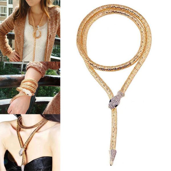 chains vintage statement snake chain necklace women fashion jewelry chic rhinestone gold pendants & necklaces party choker accessories, Silver
chains vintage statement snake chain necklace women fashion jewelry chic rhinestone gold pendants & necklaces party choker accessories, Silver