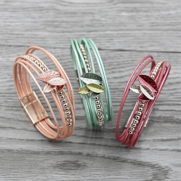 strathspey multilayer leather bracelet for women bohemia flower beacelet charm leaf beads bangle armband wedding jewelry 2020, Golden;silver
strathspey multilayer leather bracelet for women bohemia flower beacelet charm leaf beads bangle armband wedding jewelry 2020, Golden;silver