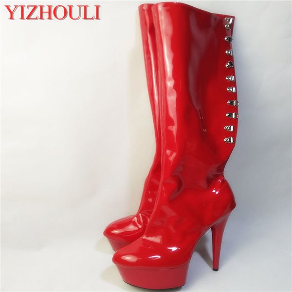 red lacing women motorcycle boots 15cm high-heeled shoes steel pipe dance shoes clubbing 6 inch fashion knee high boot, Black
red lacing women motorcycle boots 15cm high-heeled shoes steel pipe dance shoes clubbing 6 inch fashion knee high boot, Black