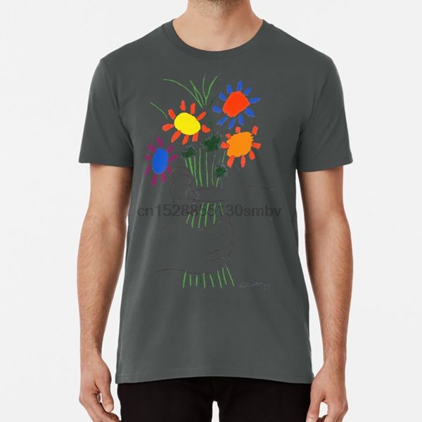 pablo picasso bouquet of peace 1958 (flowers bouquet with hands) t shirt artwork t shirt artworks for sale georges