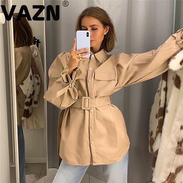 women's jackets vazn spring autumn 2021 lady khaki solid leather full sleeve singer breasted sashes young streetwear, Black;brown
women's jackets vazn spring autumn 2021 lady khaki solid leather full sleeve singer breasted sashes young streetwear, Black;brown