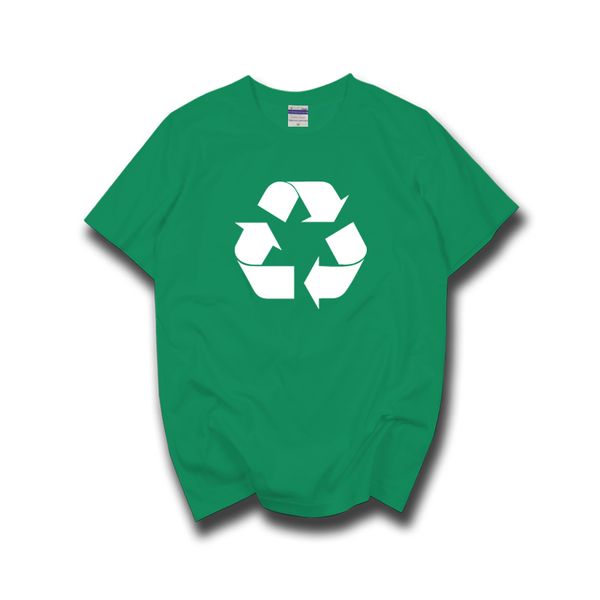 recycle logo short-sleeve t-shirt tshirt tee funny men & fashion 100% cotton hipping lenard