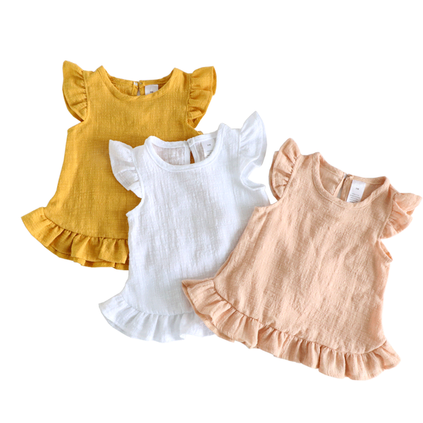 ruffle sleeve summer girls blouses linen cotton lace casual children kids baby girl clothes shirts dress, White;black
ruffle sleeve summer girls blouses linen cotton lace casual children kids baby girl clothes shirts dress, White;black