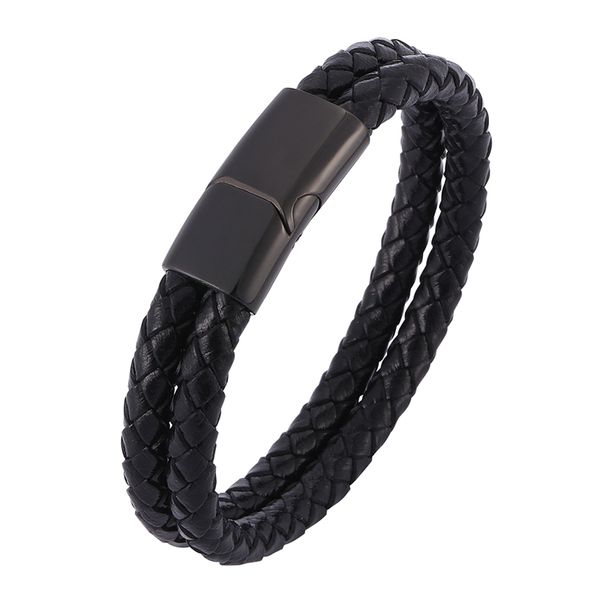 charm bracelets men jewelry punk black double braided leather bracelet man stainless steel magnetic clasp male wristband gifts sp0507, Golden;silver
charm bracelets men jewelry punk black double braided leather bracelet man stainless steel magnetic clasp male wristband gifts sp0507, Golden;silver