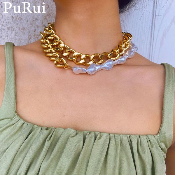 chokers steampunk chain necklace for women bohemia layered big baroque pearl choker punk lovers rock collar jewelry charm, Golden;silver
chokers steampunk chain necklace for women bohemia layered big baroque pearl choker punk lovers rock collar jewelry charm, Golden;silver