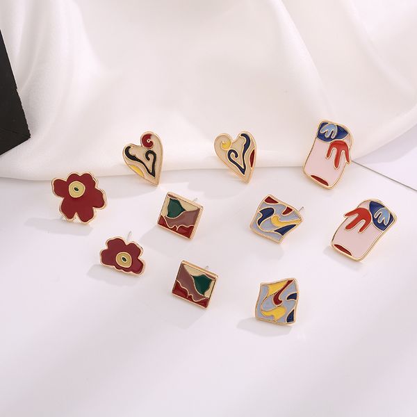 stud timlee e077 national style art retro geometry earrings drop oil color painting heart alloy studs wholesale, Golden;silver
stud timlee e077 national style art retro geometry earrings drop oil color painting heart alloy studs wholesale, Golden;silver