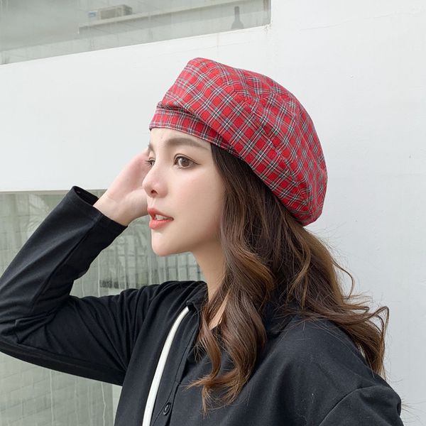 berets boinas para mujer hat female ins japanese style retro plaid beret summer and autumn all-match chapeau femme sombrero casquette, Blue;gray
berets boinas para mujer hat female ins japanese style retro plaid beret summer and autumn all-match chapeau femme sombrero casquette, Blue;gray