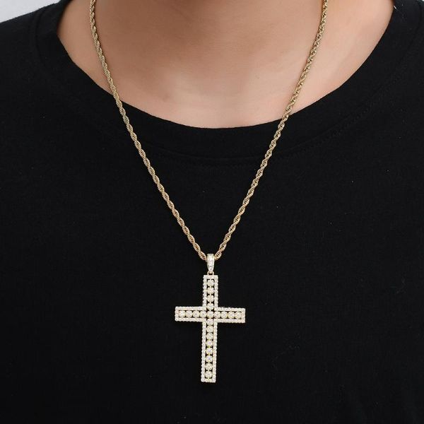 cross-border fashion exquisite hip-hop jewelry cross pendant copper inlaid zircon necklace wholesale, Silver
cross-border fashion exquisite hip-hop jewelry cross pendant copper inlaid zircon necklace wholesale, Silver