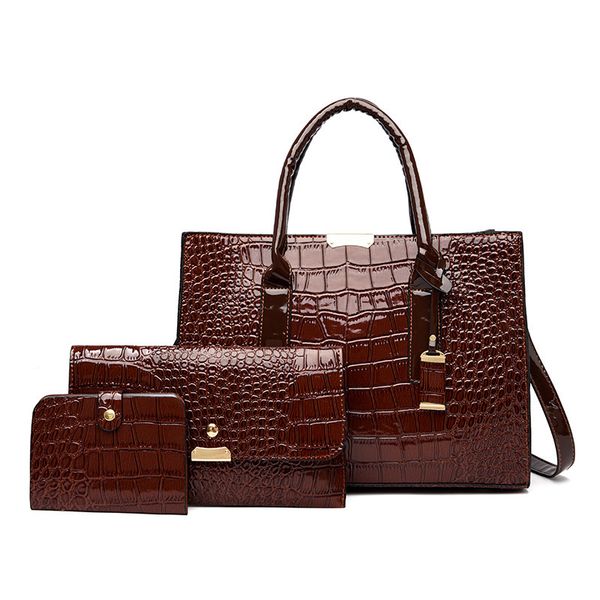 3pcs/set shoulder bag women lady handbag women genuine leather composite bag woman alligator zipper tote handbag crossbody bags
3pcs/set shoulder bag women lady handbag women genuine leather composite bag woman alligator zipper tote handbag crossbody bags